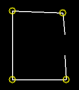 Creazione di profili parametrici tramite tracce alla pagina 197 Esempio: tracciare un profilo a C Iniziare tracciando il contorno del profilo.