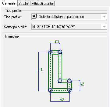 8.6 Creazione di un'immagine di un profilo Per illustrare forma e dimensioni di un profilo creato, è possibile crearne un'immagine.