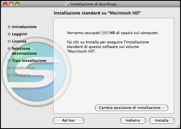 Memoria Spazio su disco rigido Consigliato 1 GB o più (minimo 512 MB) Richiesti 2.39 GB o più di spazio libero su disco Appare un messaggio di conferma. 9.