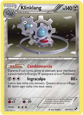 Sezioni di una carta Pokémon Tipo di Pokémon Punti vitalità Nome della carta Fase di evoluzione Nome della carta Tipo di carta