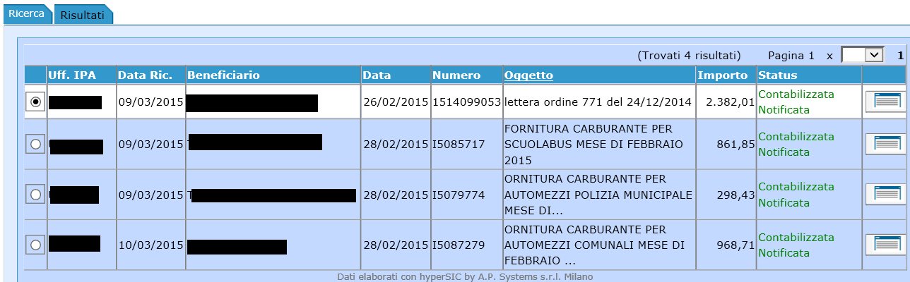 5.1.4 fase IV - liquidazione/pagamento delle fatturapa Una volta completata la fase di registrazione contabile delle fatturapa, esse saranno visibili all interno della voce di