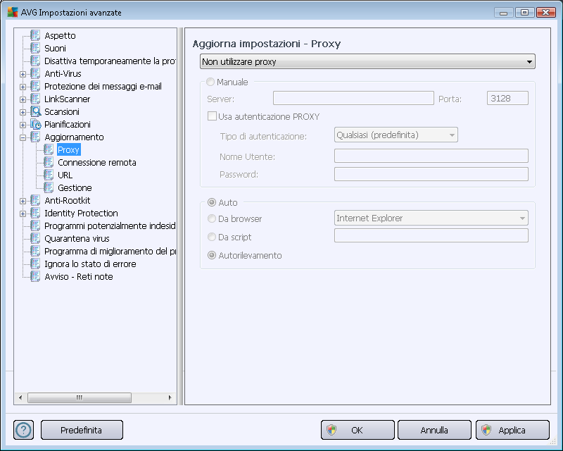 10.9.1. Proxy Il server proxy è un server autonomo o un servizio in esecuzione su un PC che garantisce una connessione più sicura a Internet.