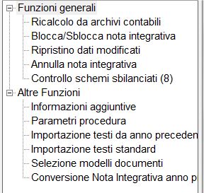 IMPLEMENTAZIONI Gestione Nota Integrativa NICEE NICEE Da questa versione una nuova icona, segnala sulla riga, l esistenza di uno schema con sbilancio.