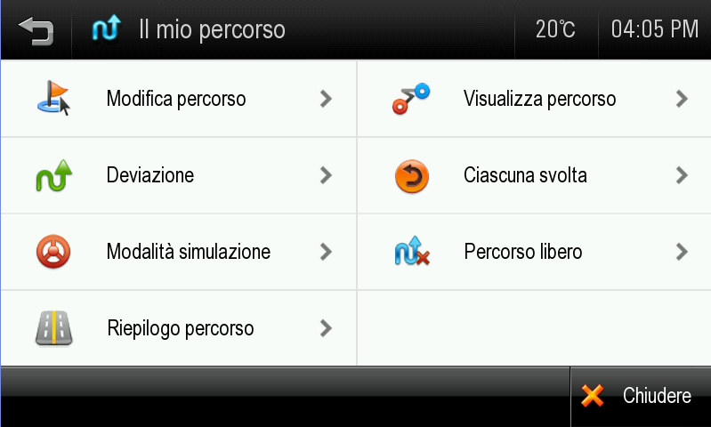 Modifica percorso Quest opzione è disponibile soltanto per percorsi già esistenti.