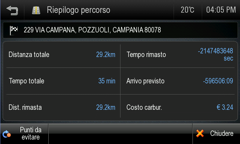 Riepilogo del percorso Il Riepilogo del percorso è disponibile alla schermata Il mio percorso. Da questa schermata potrai verificare le informazioni del percorso quali distanza totale, tempi, ecc.