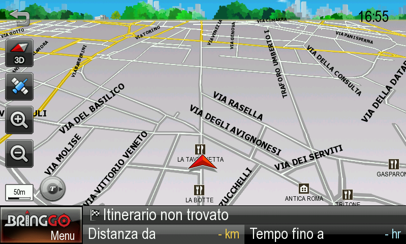 GPS L app di navigazione rileverà automaticamente la tua posizione attuale sulla mappa grazie al segnale GPS inviato dal tuo smartphone.
