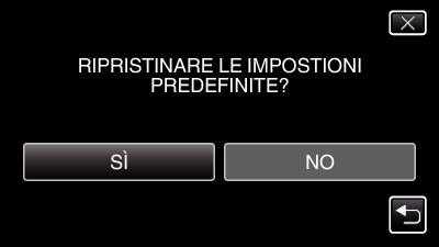 Impostazioni di menu CONTROLLO HDMI Imposta se collegare le operazioni con un televisore conforme a HDMI-CEC Impostazione Dettagli IMPOSTAZ PREDEFIN Ripristina tutte le impostazioni ai valori