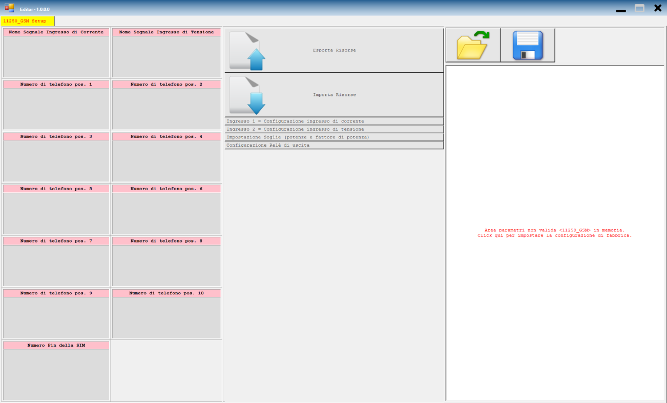 Pagina 3 di 16 Per usare l Editor non occorre l apparecchiatura. Funziona autonomamente offline. Serve per preparare files di configurazioni personalizzate offline, da utilizzare in modalità config.