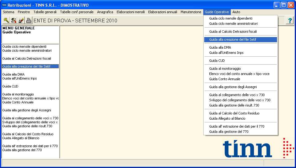 Questa funzione è presente nel menù: Guide operative Guida alla creazione del file SETIF Guida alla creazione del file SETIF Implementazioni introdotte: o Le tesorerie, anche di Enti con pochi