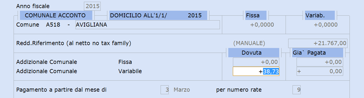 La Release per eseguire le operazioni sotto descritte deve essere la 15.10.00 e successive.