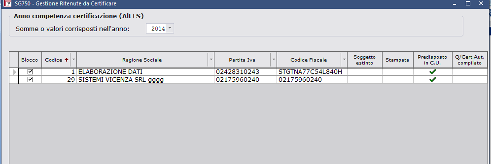 Crea Sostituto (F4) - Nuovo per gestire manualmente l inserimento dei dati Oppure Acquisizione ritenute (F7) per derivare i dati dalla contabilità.