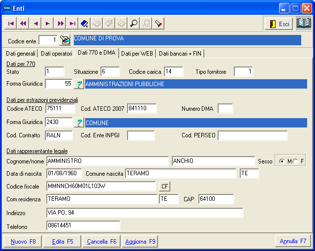 Funzioni preparatorie CUD 2013: Dati dell Ente - Pagina 3 Campo Codice ATECO 2007 DESCRIZIONE Come per lo scorso anno, in questa sezione prestare attenzione all utilizzo della nuova tabella di