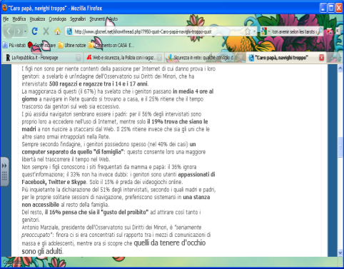 genitori e web: un'indagine interessante dell'osservatorio sui diritti dei minori