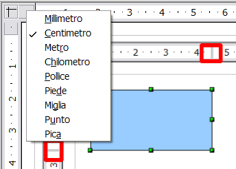 posizione del puntatore del mouse, il quale aiuta a posizionare accuratamente gli oggetti disegnati.