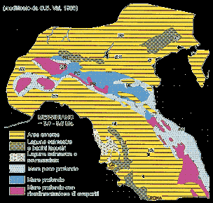 STRATI EVAPORITICI L area attualmente occupata dalla Pianura Padana rimase