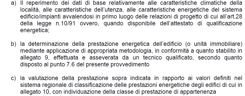 Legislazione Regione Emilia-Romagna ATTESTATO DI CERTIFICAZIONE ENERGETICA (ACE) DAL n.