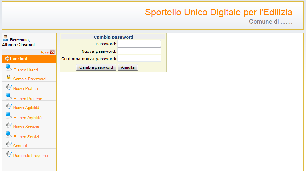 1.4. IL PRIMO ACCESSO Una volta completata la procedura di registrazione ed ottenuta la password provvisoria di accesso si può effettuare il primo accesso al.