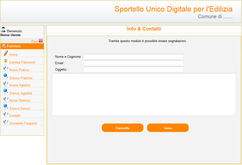 71 E necessario inserire nome e cognome di chi richiede l info, l indirizzo di posta elettronica (preferibilmente la PEC), l oggetto dell info ed il testo del quesito. 2.8.