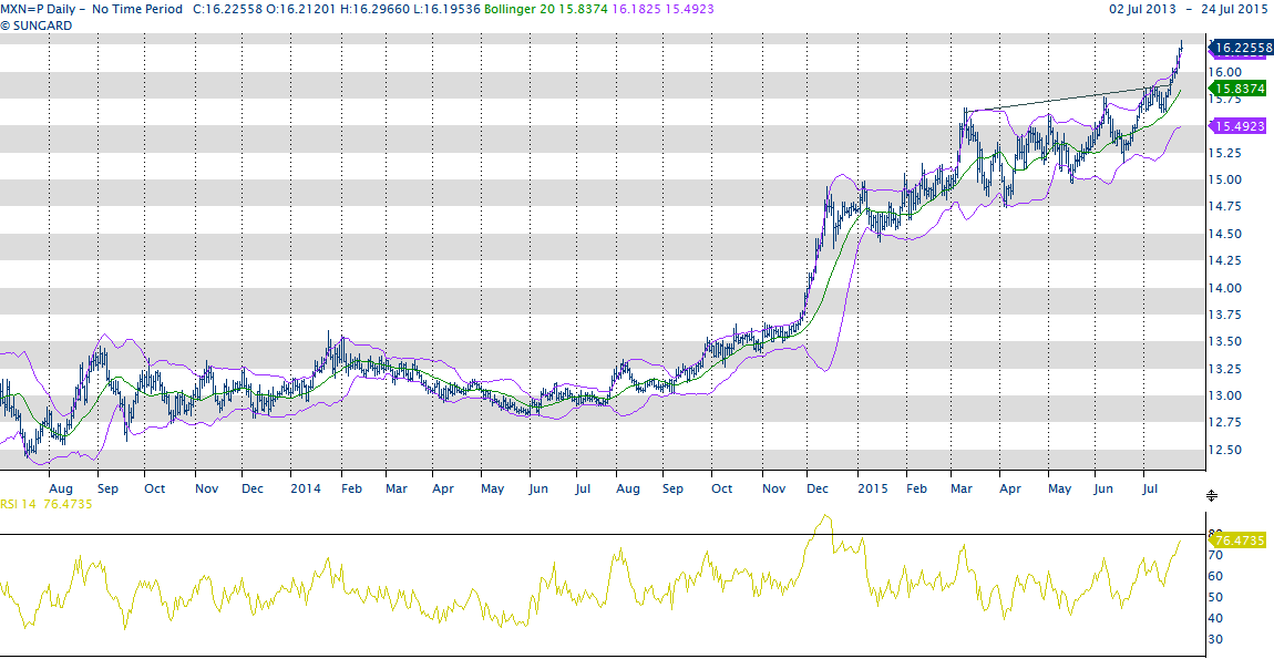 US dollar index 97.40 DOLL / PMEX 16.