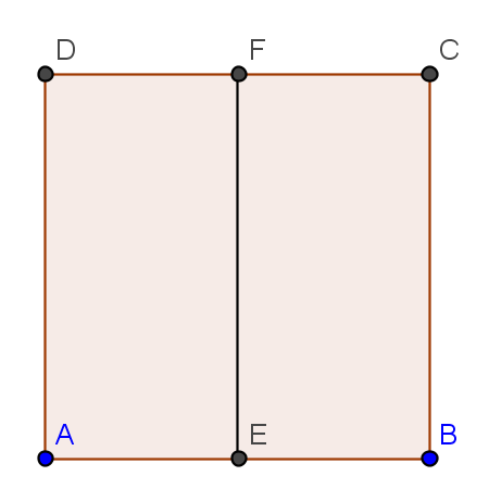 75 Assegnato un segmento AB, costruite il rettangolo avente per lati la sezione aurea del segmento e la diagonale del quadrato avente AB come lato.