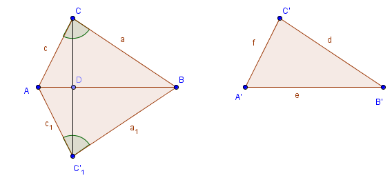 4. Terzo criterio di congruenza dei triangoli TERZO CRITERIO DI CONGRUENZ DEI TRINGOLI Due triangoli sono congruenti se hanno congruenti le tre coppie di lati. Ipotesi: ' ', C ' C ', C ' C '.