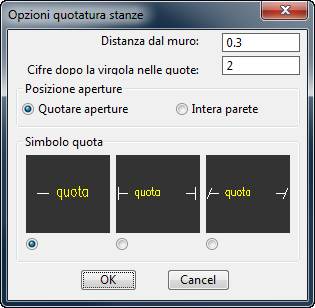 Sistema quotature I comandi di quotatura permettono di quotare le viste del progetto. La quotatura in pianta di interni è quasi completamente automatica.