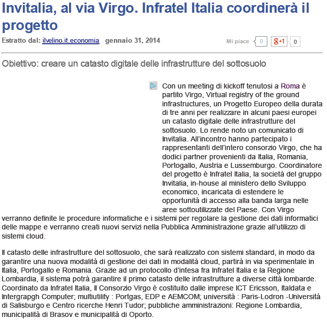 Invitalia, al via Virgo.