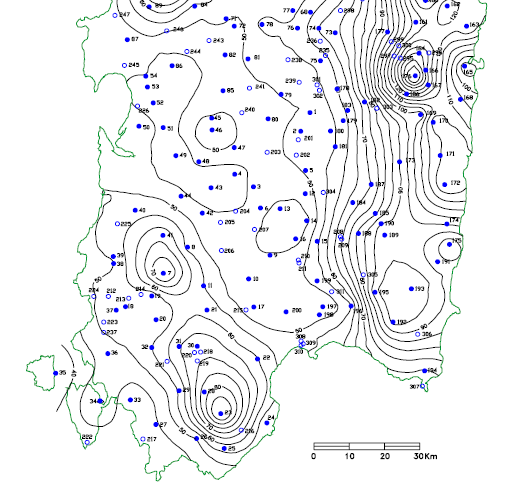 Scenario alla vasta scala: bacino unico regionale In una rappresentazione cartografica, le isoiete sono linee che congiungono i punti in cui l altezza delle precipitazioni, in uno stesso lasso di