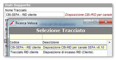 In caso di emissione RID secondo lo schema TXT arricchito si dovrà selezionare il formato CBI-SEPA, attualmente aggiornato alla versione corrente 6.