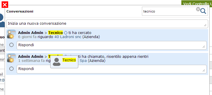 CONVERSAZIONI PUBBLICHE E CONVERSAZIONI GENERICHE Non tutti gli utenti possono essere abilitati ad effettuare conversazioni pubbliche (rivolte a tutti gli utenti) o conversazioni generiche (non