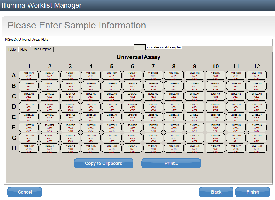 2 [Opzionale] Per registrare informazioni più dettagliate sui campioni, inserire il nome e la descrizione di un campione.