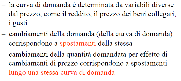 RIEPILOGO NON DIMENTICHIAMO MAI CHE LE CURVE DI DOMANDA E DI OFFERTA RIFLETTONO I GUSTI DEGLI INDIVIDUI PER CUI: 1.