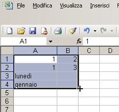 Completamento automatico Impostando intervalli di numeri, si può completare la sequenza.