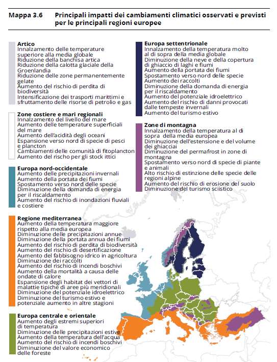 gli impatti dei cambiamenti climatici Cosa succede e