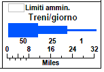 Fig. A6.7 - Numero medio di treni (corse)/giorno per arco.