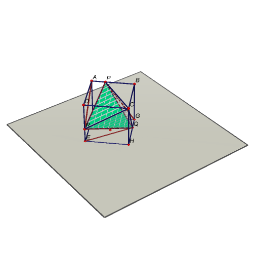 triangolo equilatero l incontro delle tre altezze coincide con l incentro O allora CO è perpendicolare alla base PQR [questo dovrebbe essere dimostrato] e quindi la piramide è retta.