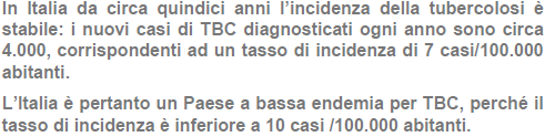 La tubercolosi può essere definita un