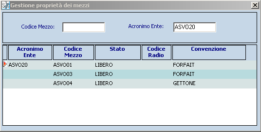 4.2.5 Guardie Mediche Questa funzione permette di accedere ad una finestra di selezione dal menù Disponibilità e dal relativo sottomenù Guardie mediche ed una di dettaglio identiche alle precedenti