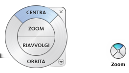 Disco Vista oggetto maxi I settori del disco Vista oggetto maxi presentano le seguenti opzioni: Centra a pagina 122.