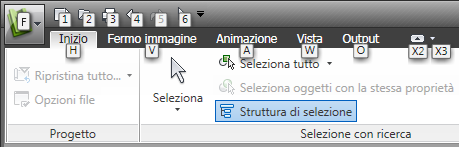 Per nascondere le indicazioni dei tasti, premere di nuovo ALT.