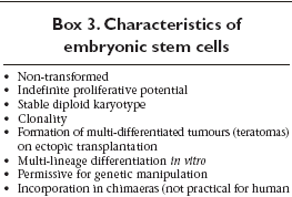 Caratteristiche delle ESC Le caratteristiche principali delle cellule staminali embrionali sono dunque la pluripotenza e la capacità di auto rinnovarsi Tra i