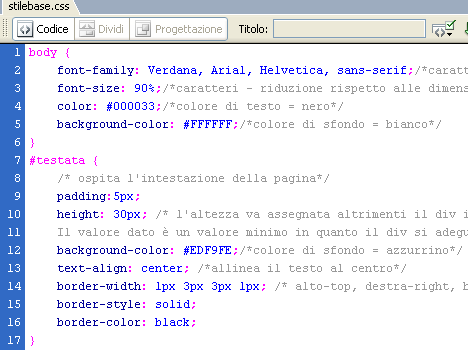 LA GESTIONE DELLE PROPRIETÀ DEGLI ELEMENTI CON I FOGLI DI STILE: Come abbiamo visto, il linguaggio HTML richiede sempre che il testo venga chiuso dentro differenti tag per formare: titoli, paragrafi,