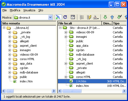 Il software che utilizzeremo, prodotto da Macromedia, è Dreamweaver.