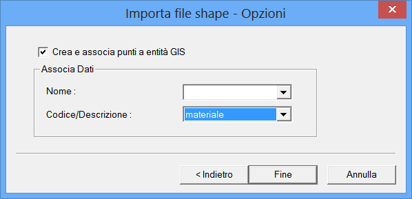 GIS Gestione temi viene visualizzata la finestra Gestione temi che riporta l elenco di tutti i Temi GIS importati.