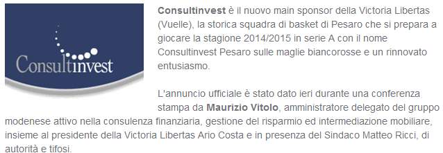 CLIENTE CONSULTINVEST TESTATA