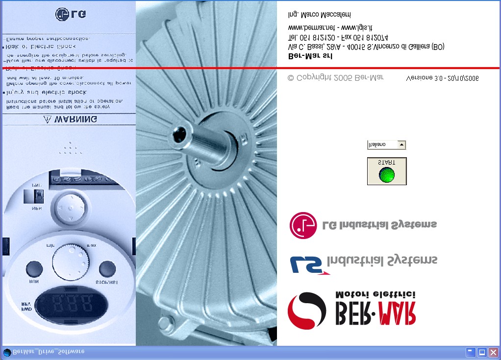 Avvio del programma BerMar_Drive_Software Lanciando il programma dall'icona