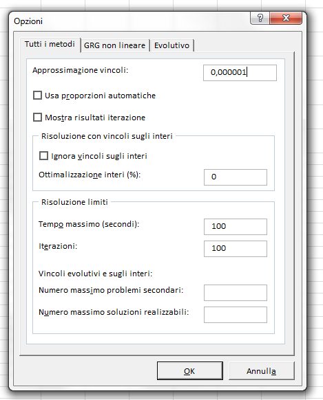 Solving Capital Budget with Excel Attenzione: se