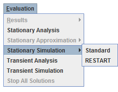 CAPITOLO 4. CONFRONTO CON TIMENET 132 Figura 4.4: Menù Evaluation 4.2.2.1 Stationary Analysis Calcola la soluzione stazionaria di stato della rete con tempo continuo.