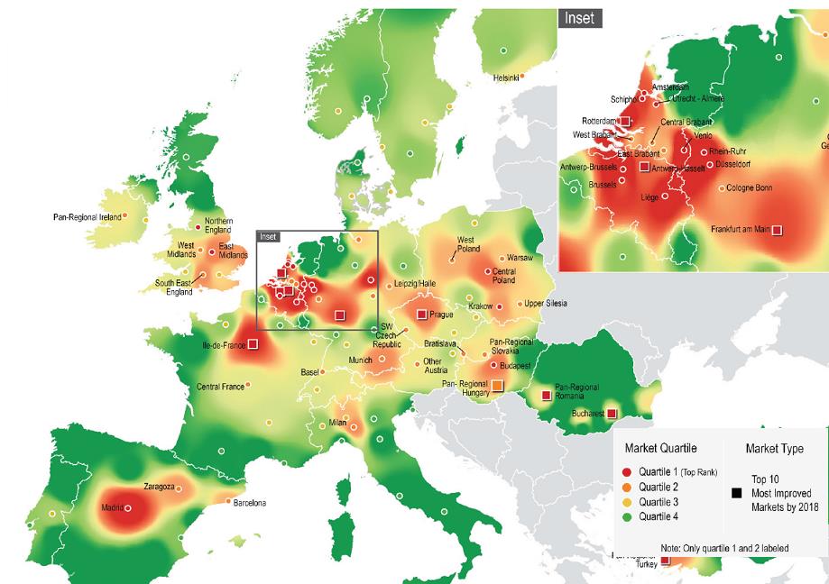 ATTRATTIVITÀ LOGISTICA L Italia nel contesto logistico europeo Dal punto di vista della mera attrattività logistica l Italia, con l eccezione della Lombardia, sembra ricoprire un ruolo marginale nel