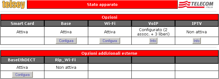 UTILIZZO DELLA PAGINA WEB DI GESTIONE E possibile verificare ed eventualmente agire sulle abilitazioni dei cordless collegati alla base VoIP utilizzando un apposita pagina web come descritto di